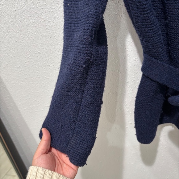 Boden Navy Wool/Alpaca Blend Wrap Cardigan - Picture 5 of 6